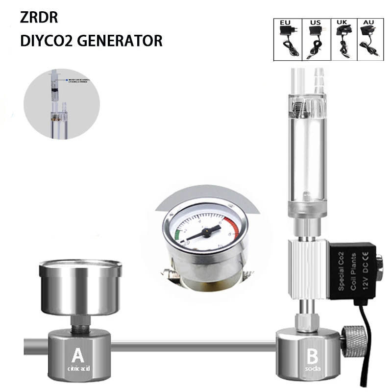 Planted Aquarium Co2 Kit - Akvaryum DIY CO2 Reaktör Jeneratör Sistem