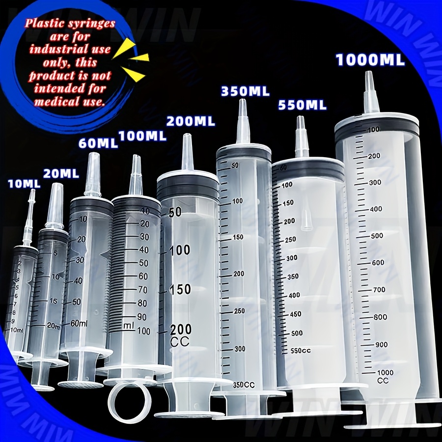 Aquarium Plant Lab - Endüstriyel Veteriner Plastik Şırıngalar, 1000ml, 550ml,